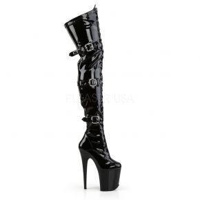 Extreme Platform Heels FLAMINGO-3028 - Patent Black