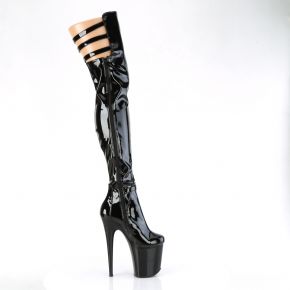 Extreme Overknee Boots FLAMINGO-3055 -  Patent Black
