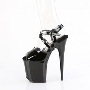Extreme Platform Heels FLAMINGO-824 - Patent Black