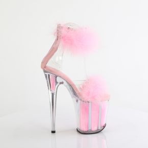 Extreme Platform Heels FLAMINGO-824F - Clear/Baby Pink