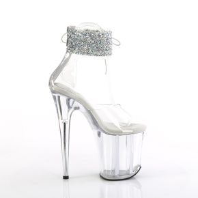 Extreme Heels FLAMINGO-824RS-02 - White/Clear