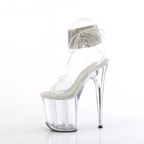 Extreme Platform Heels FLAMINGO-891-2RS - White/Clear