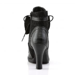 Gothic Ankle Boots GLAM-200 - Black