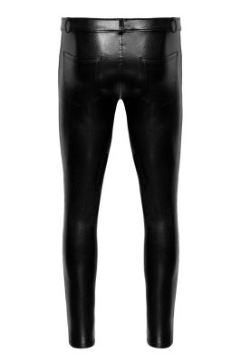 Long Snake Look Faux Leather Pants H067