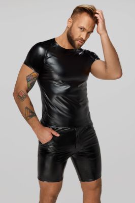 Snake Faux Leather T-Shirt H070
