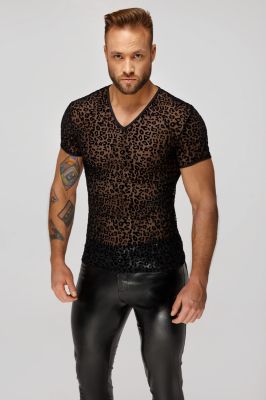 Leopard Mesh T-Shirt H071