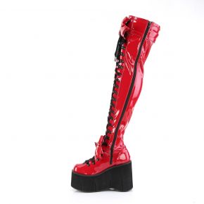Gothic Platform Boots KERA-303 - Patent Red