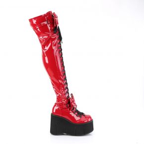 Gothic Platform Boots KERA-303 - Patent Red