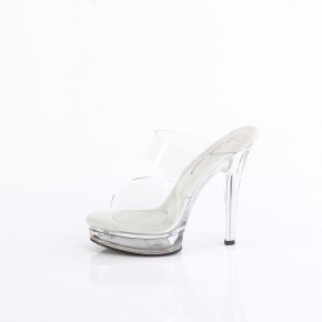 High Heel Slides MAJESTY-502 - Clear/Clear