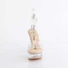 Platform high-heeled sandal MARTINI-505 - Clear/Cream