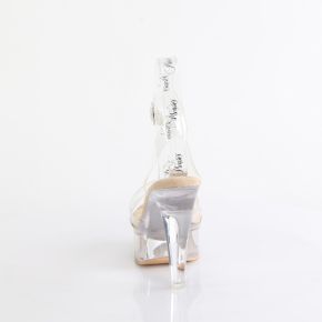 Platform high-heeled sandal MARTINI-505 - Clear/Cream