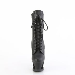 Platform Ankle Boots MOON-1020SK - Faux Leather Black