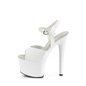 Platform High Heels GLEAM-609 - Patent White