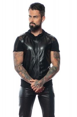 Faux Leather Shirt MAE - Black