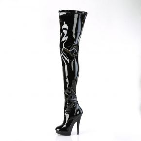 Overknee Boots SULTRY-4000 - Patent Black