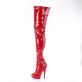 Overknee Boots SULTRY-4000 - Patent Red