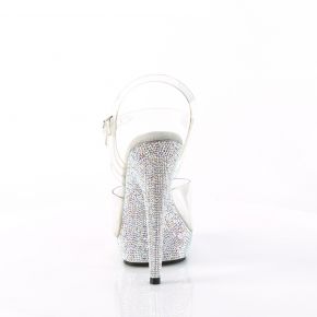Platform Heels SULTRY-608 - Clear/Silver
