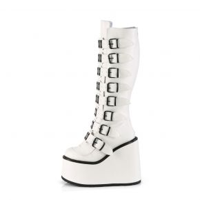Platform Boots SWING-815 - Faux Leather White