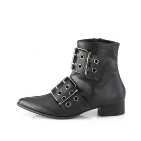 Ankle Boots WARLOCK-55 - Faux Leather Black