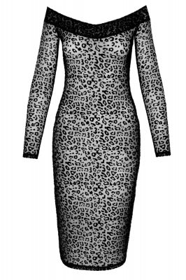 Leopard Mesh midi dress F284